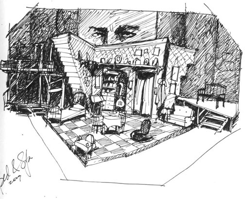 theatre stage design drawings