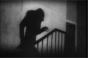 A still from Nosferatu, eine Symphonie des Grauens, a 1922 German Expressionist horror film directed by F.W.Murnau.