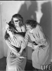"Crime in a Madhouse" photograph by Hans Wilder, 1947. 